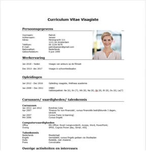 Cv Voorbeeld Visagiste Download Gratis Perfectcv Nl