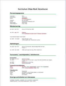 Wonderlijk CV Voorbeeld 2020 - 20+ Gratis voorbeeld CV's In PDF en Word. YI-82