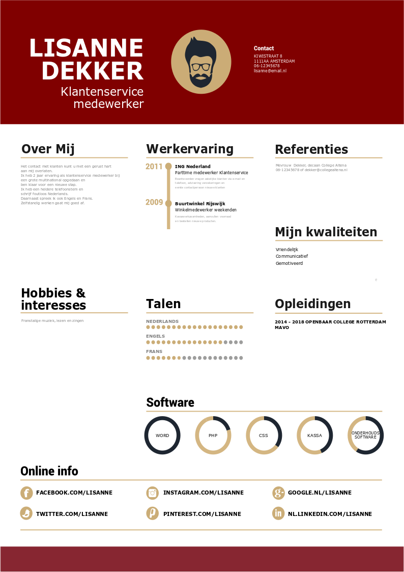 curriculum vitae klantenservicemedewerker