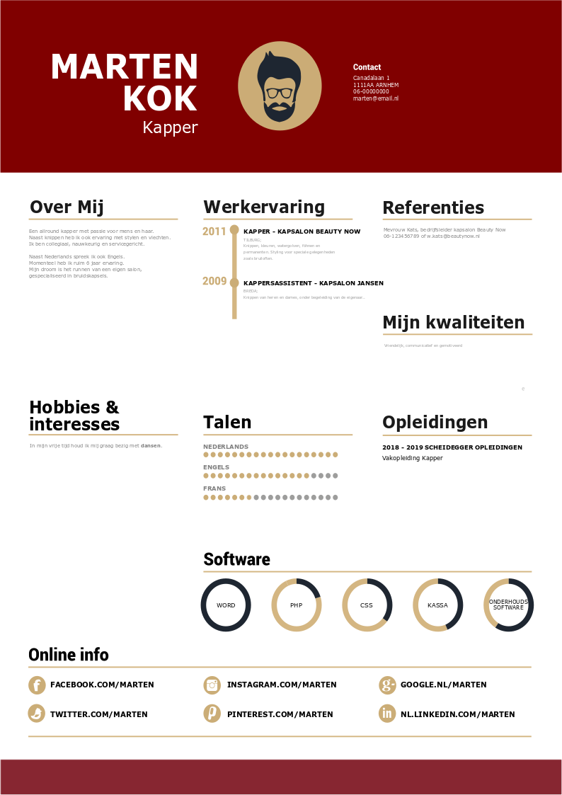 online cv kapper