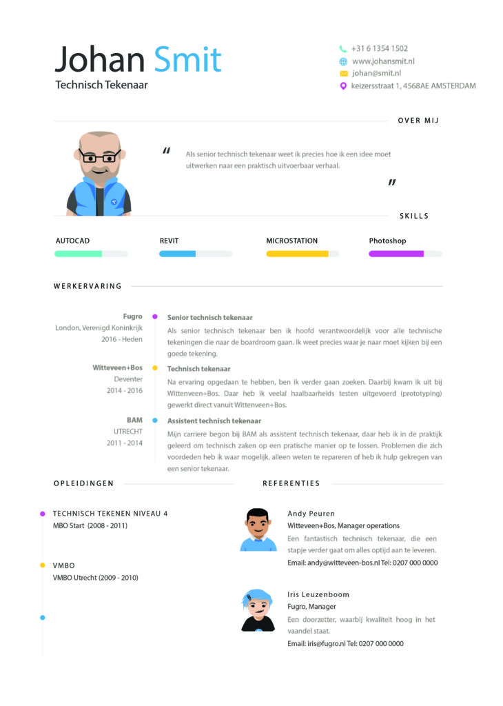 Cv Voorbeeld Technisch Tekenaar Perfect Cv Gratis Voorbeelden