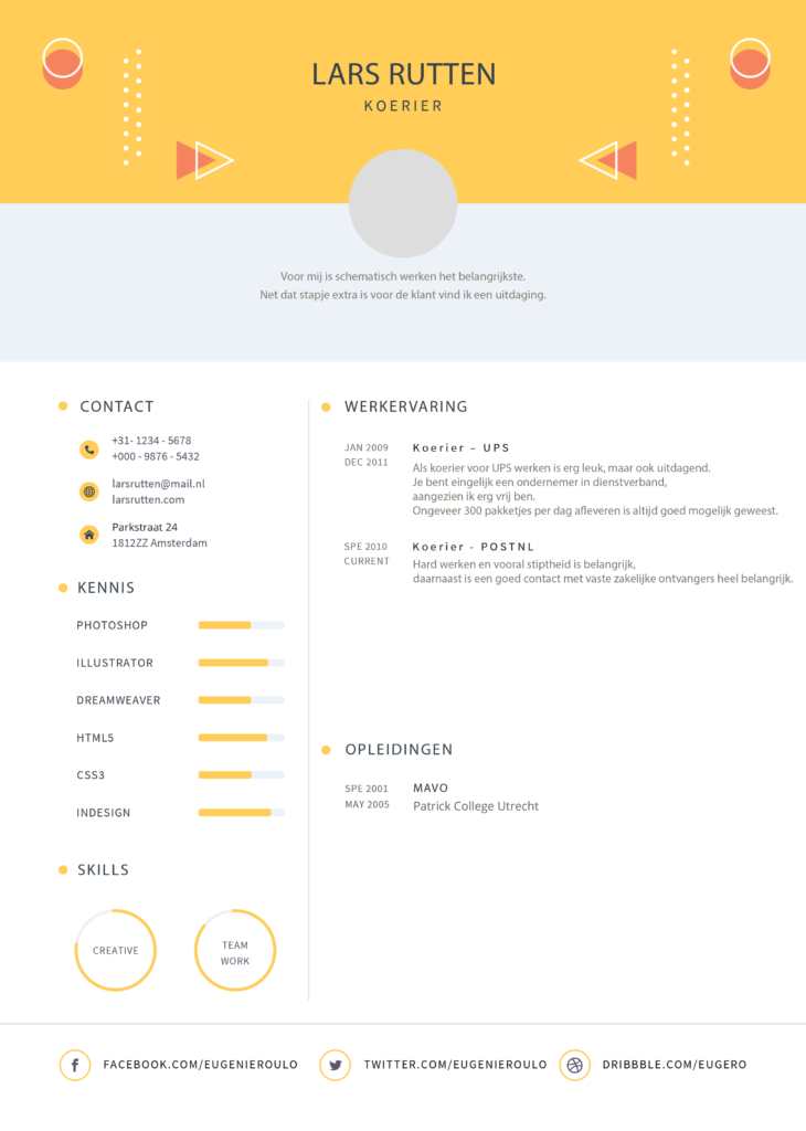 Voorbeeld Cv Koerier Uitleg En Tips Van De Expert Perfect Cv