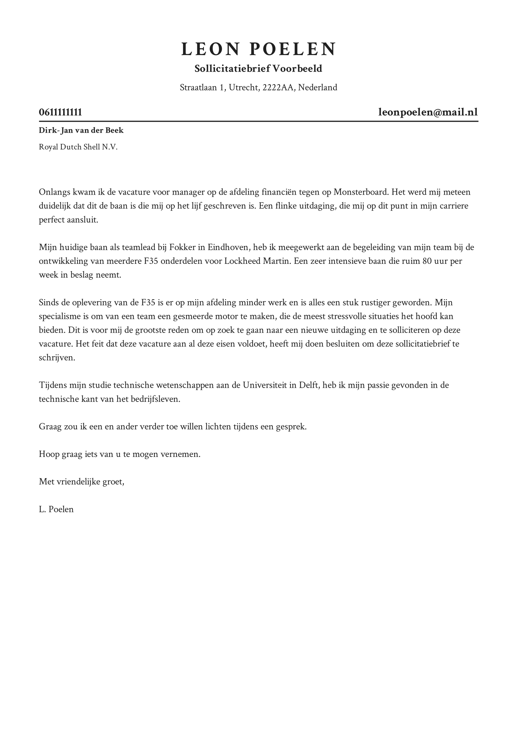 Sollicitatiebrief Voorbeeld 15+ Gratis Sollicitatiebrieven in PDF en Word
