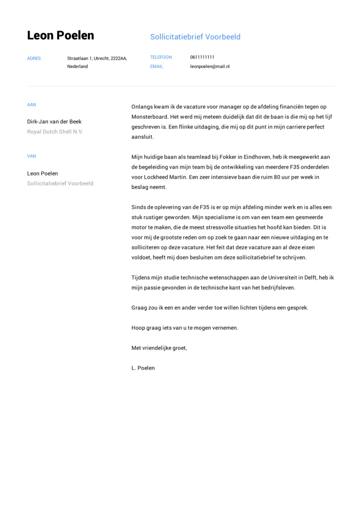 Sollicitatiebrief Voorbeeld 15 Gratis Sollicitatiebrieven In Pdf En Word