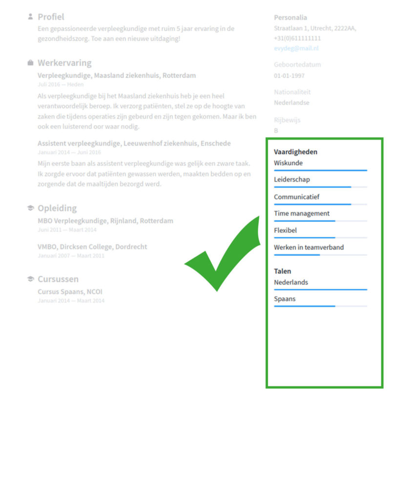 Vaardigheden op vermelden. Hoe je dat? - Perfect CV