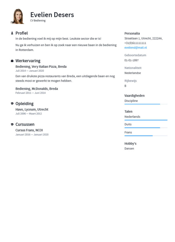 CV nodig? Bekijk het voorbeeld & de tips.